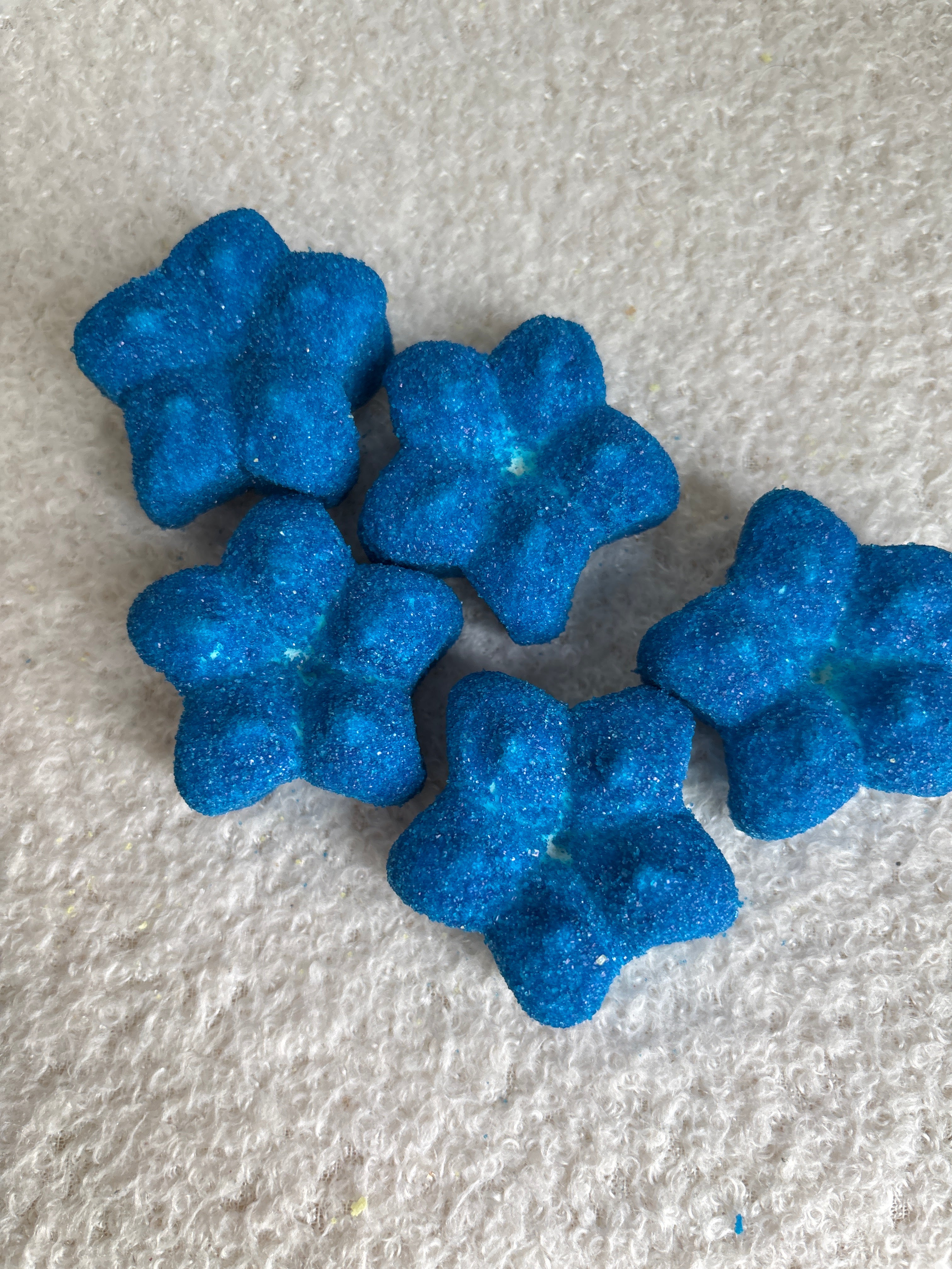 Etoiles bleues tâches langue 1,80 euros les 5 pièces